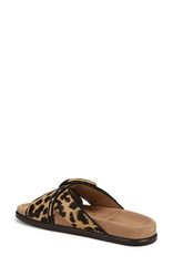 Sandal nữ Sam Edelman Womens darla slide sandal - cyprus tan multi calf hair - Giày xuất Mỹ