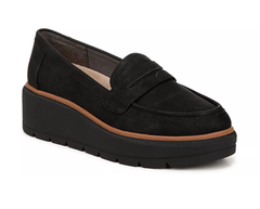 Giày nữ Womens DR. SCHOLL'S NICE DAY MAX Black Wedge Penny Loafer - Giày nữ xuất khẩu Âu, Mỹ