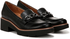 Giày nữ VNXK Naturalizer Womens Cabana Lug Sole Slip on Loafer Color Black Smooth - Giày nữ xuất Mỹ, Âu