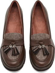 Giày nữ VNXK SOUL Naturalizer Womens Committed Lug Loafer Color Brown Wool Faux Leather - Giày nữ xuất Mỹ, Âu