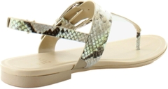 Sandal nữ Naturalizer Women's Trendy Flat Sandal Color Lime Faux Snake Leather  - Giày nữ xuất dư Âu, Mỹ