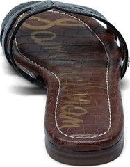 Dép sandal nữ Sam Edelman Women's Bay Flat Sandal Black - Giày nữ xuất khẩu Âu, Mỹ