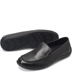 Giày nam da thật Born Men's Caleb Leather Loafer Color Black (Negro) - Giày nam xuất khẩu Mỹ, Eu