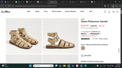 Sandal nữ Sam Edelman Dawn Fisherman Sandal Color  Bleached Beechwood Weave - Giày nữ xuất dư Âu, Mỹ