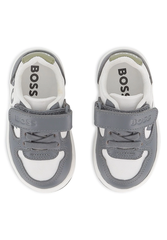 👟 Giày Trẻ Em BOSS Kidswear TODDLER TRAINERS - Dark Grey | Hàng Xuất Dư Chính Hãng, Giá Cực Sốc