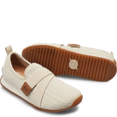 Giày nữ BORN women's Newbury Color Cream Knit (White) Sneaker - Giày nữ xuất khẩu Mỹ, Eu