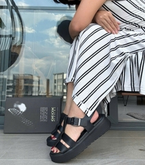 Sandal nữ Geox womens D Adacter S B Color Black Leather  - Giày nữ xuất dư Âu, Mỹ
