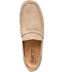 Giày nam da thật BORN Men's Born Melinda Loafers Taupe Suede Comfort Slip-On Shoes - Giày nam xuất khẩu Mỹ, Eu