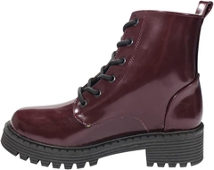 Boot nữ cổ ngắn da thật Next màu đỏ đậm - Giày da xuất dư sang Mỹ
