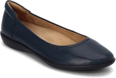Giày búp bê nữ SOUL Naturalizer Womens Flexy Flat Navy Leather - Giày nữ xuất Mỹ, Âu