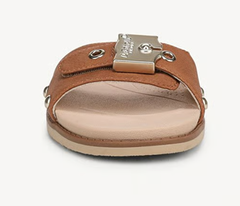 Sandal nữ Dr. Scholl's Women's So Original Slide Sandal Color Dark Brown Faux Leather- Giày xuất dư Mỹ