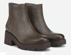 Boot cao cổ nữ da thật Naturalizer Janet Water Repellent Platform Bootie Color Mushroom Grey Leather- Giày nữ xuất khẩu Âu, Mỹ