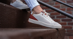 Giày nam VNXK SAOLA Men's Cannon Knit W 2.0 White / Burgundy - Giày nam xuất khẩu Mỹ, Eu