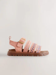 👡 Sandal Trẻ Em Pink Chunky Corkbed Sandals – Hàng Xuất Dư Chính Hãng Của NEXT