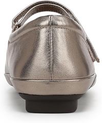 Giày búp bê nữ Naturalizer Women's Behold Mary Jane Ballet Flat Color: Warm Silver Leather - Giày nữ xuất Mỹ, Âu
