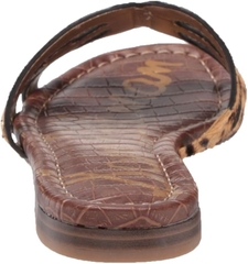 Dép Sandal nữ Sam Edelman Bay Cutout Slides Tan Leopard Print New - Giày xuất khẩu Âu, Mỹ