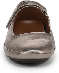 Giày búp bê nữ Naturalizer Women's Behold Mary Jane Ballet Flat Color: Warm Silver Leather - Giày nữ xuất Mỹ, Âu