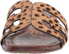 Dép Sandal nữ Sam Edelman Bay Cutout Slides Tan Leopard Print New - Giày xuất khẩu Âu, Mỹ