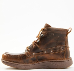 Giày cao cổ nam da thật chống nước, đế cách điện và chống đinh Justin Men's Hazer Casual Lace-Up Lacer Shoe Moc Toe - Giày nam xuất khẩu Mỹ