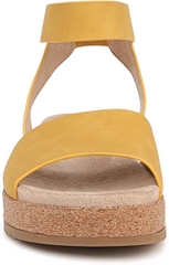 Dép Sandal Nữ Naturalizer SOUL Deara Sandal Color Yellow Faux Leather - Giày nữ xuất khẩu Âu, Mỹ