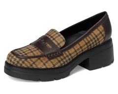 Giày nữ VNXK Naturalizer Women's Corrine Platform Loafer Color Olive Houndstooth Suede- Giày nữ xuất Mỹ, Âu