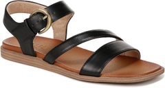 Sandal nữ SOUL Naturalizer Womens Jayvee Strappy Flat Sandal Color Black - Giày nữ xuất dư Âu, Mỹ