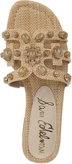 Sandal nữ Sam Edelman Bay Ray Slide Sandal Colour Name Bleached Beech Wood - Giày nữ xuất dư Âu, Mỹ