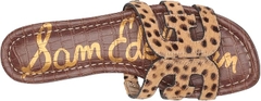 Dép Sandal nữ Sam Edelman Bay Cutout Slides Tan Leopard Print New - Giày xuất khẩu Âu, Mỹ