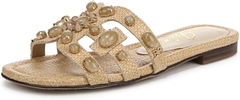 Sandal nữ Sam Edelman Bay Ray Slide Sandal Colour Name Bleached Beech Wood - Giày nữ xuất dư Âu, Mỹ