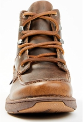 Giày cao cổ nam da thật chống nước, đế cách điện và chống đinh Justin Men's Hazer Casual Lace-Up Lacer Shoe Moc Toe - Giày nam xuất khẩu Mỹ