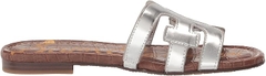 Sandal nữ Sam Edelman Women's Bay Flat Sandal Color Liquid Soft Silver - Giày nữ xuất dư Âu, Mỹ
