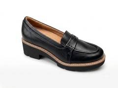 Giày nữ VNXK SOUL Naturalizer Womens Committed Lug Loafer Color Black Faux Leather - Giày nữ xuất Mỹ, Âu