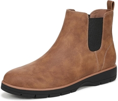 Boot nữ da bò thật Dr. Scholl's Shoes Women's Northbound Chelsea Boot Color Honey Brown Faux Leather - Giầy xuất khẩu Âu, Mỹ