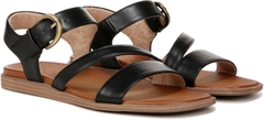 Sandal nữ SOUL Naturalizer Womens Jayvee Strappy Flat Sandal Color Black - Giày nữ xuất dư Âu, Mỹ
