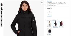 Áo Khoác Nữ Xuất Dư Âu, Mỹ HFX Women’s Mellow Pile Lined Jacket – Màu Ebony | Giá Giảm Cực Sốc Chỉ 1.299.000đ