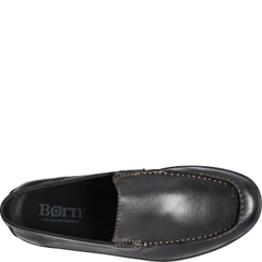 Giày nam da thật Born Men's Caleb Leather Loafer Color Black (Negro) - Giày nam xuất khẩu Mỹ, Eu