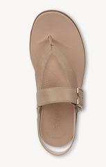 Sandal nữ Dr. Scholl's Women's So Chill Thong Sandal Color Cuban Sand Faux Leather - Giày xuất dư Mỹ