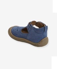 Giày Trẻ Em Vertbaudet Soft Leather Pram Shoes – Denim Blue, Chính Hãng Xuất Dư