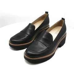 Giày nữ VNXK Naturalizer Women's Darry Lug Sole Heeled Loafer Black - Giày nữ xuất Mỹ, Âu