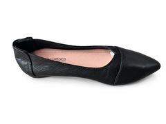 Giày búp bê nữ da bò thật VNXK Womens Flexy Flat Black Leather mềm và êm - Giày nữ xuất Mỹ, Âu