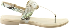 Sandal nữ Naturalizer Women's Trendy Flat Sandal Color Lime Faux Snake Leather  - Giày nữ xuất dư Âu, Mỹ