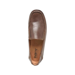 Giày nam da thật Born Men's Marcel Leather Lightweight Driving Moc Dark Brown Nut - Giày nam xuất khẩu Mỹ, Eu