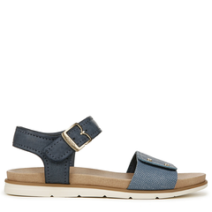 Sandal nữ Dr. Scholl's Womens Nicely Sun Flat Sandal Oxide Blue - Giày xuất dư Mỹ