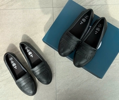 Giày nữ M&S Leather School Loafers Color Black Leather  - Giày nữ xuất Âu, Mỹ