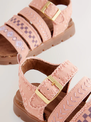 👡 Sandal Trẻ Em Pink Chunky Corkbed Sandals – Hàng Xuất Dư Chính Hãng Của NEXT