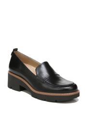 Giày nữ VNXK Naturalizer Women's Darry Lug Sole Heeled Loafer Black - Giày nữ xuất Mỹ, Âu