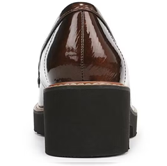 Giày nữ  SOUL Naturalizer Dark Brown Patent Leather Lug Sole Platform Loafers with Bits Color  Brown  - Giày nữ xuất Âu, Mỹ