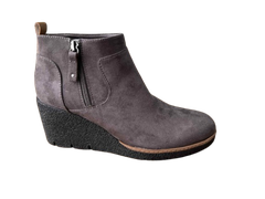 Boot nữ  Dr. Scholl's Shoes Women's Bianca Wedge Bootie Brown Smooth - Giày nữ xuất khẩu Âu, Mỹ