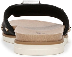 Dép nữ quai ngang Dr Scholl's Women Nice Iconic Flat Slide Sandals Black Faux Leather   - Giày dép xuất dư Mỹ, EU