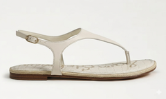Sandal nữ SAM EDELMAN Womens Canna Thong Flat Sandal Color Modern Ivory Leather - Giày nữ xuất dư Âu, Mỹ